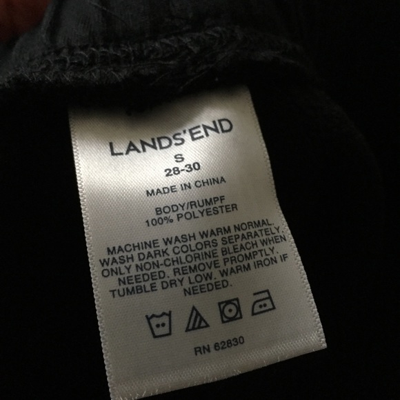 Lands End small 28–30 polar fleece pants black - Picture 2 of 3